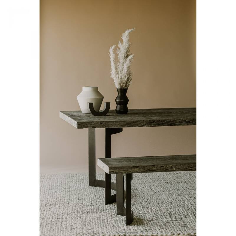 Aurelle Home Bennett Rustic Farmhouse Live Edge Bench