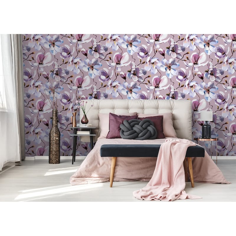Galerie Wallcoverings Flora Cherry Blossoms Vinyl on Non-woven Matte Wallpaper Roll