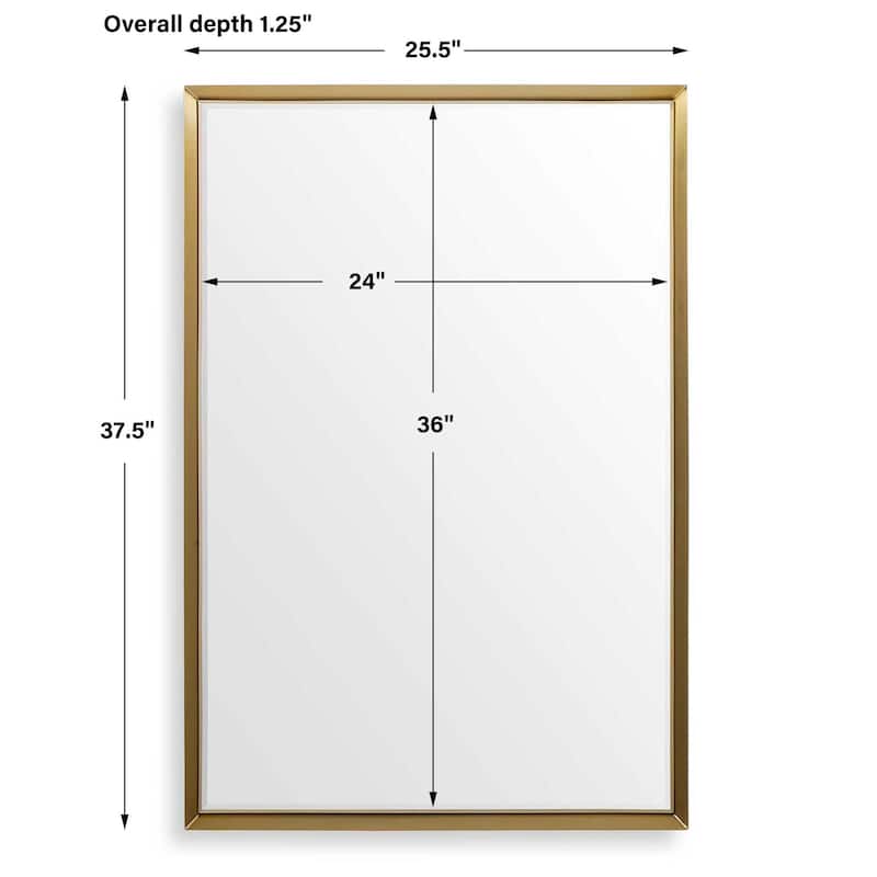 Uttermost 08254 Heisler 25-1/2"W x 37-1/2"H Rectangular Flat Stainless