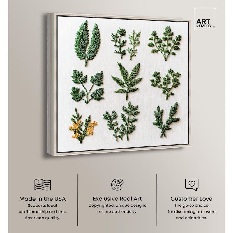 Stitched Sprout I Canvas by Art Remedy