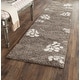 preview thumbnail 7 of 34, SAFAVIEH Florida Shag Nanny Floral Scroll 1.2-inch Thick Rug 2'3" x 9' Runner - Smoke/Beige - Runner