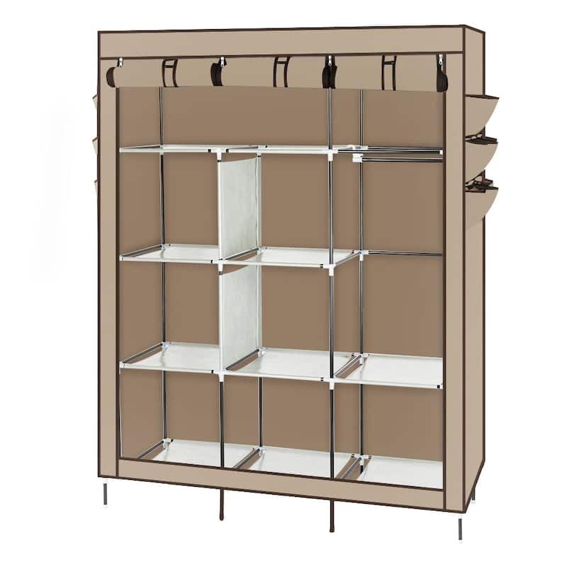 Portable Wardrobe,Closet Organizer with Non-woven Fabric