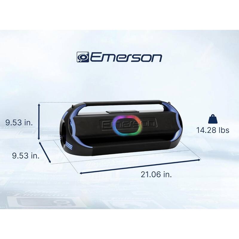 Emerson Triad Grip XL Portable Bluetooth LED Party Speaker