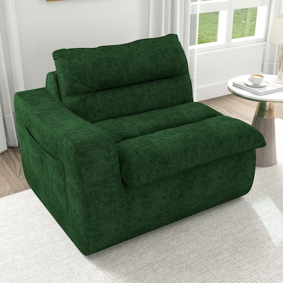 Lazy floor sofa, modern floor lounge chair with left arm, comfortable beanbag sofa, suitable for living room bedroom office