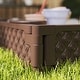 preview thumbnail 7 of 7, Qaba Kids Sandbox with Cover, Square 47" HDPE Large Sand Pit with 4 Seats, Waterproof Bottom Liner,, Brown