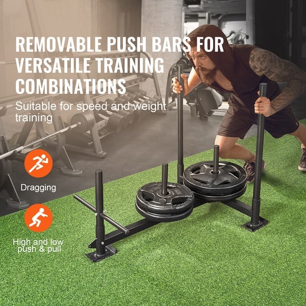 Weight Sled System Push Pull Drag Power Speed Athlete Training Strength Workout | VEVOR US