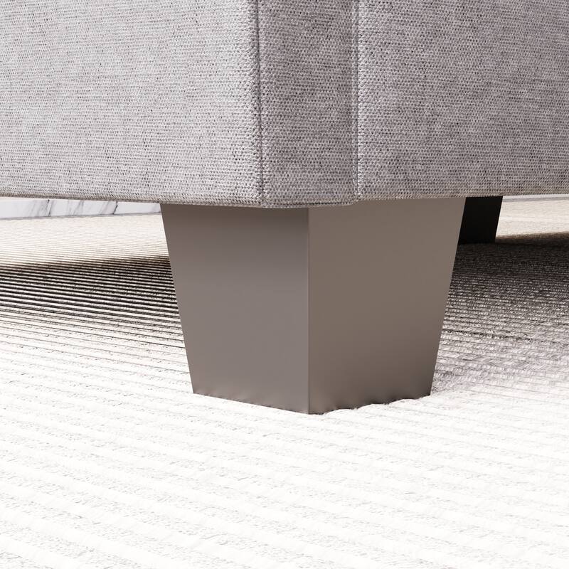 Wood Frame Loveseat Sofa Couch with 2 Side Pockets, Minimalist Accent Sofa Lounge Sofa with Armrests