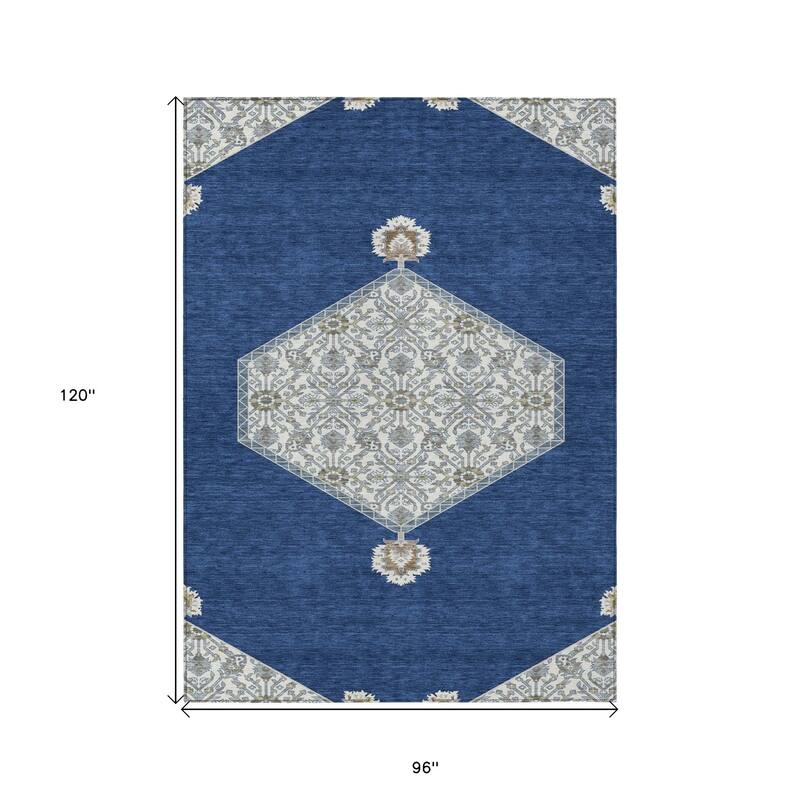 HomeRoots Oriental Traditional Rectangle Outdoor Rug