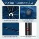 preview thumbnail 8 of 8, Ainfox 10ft Patio Umbrella with Lights Outdoor Solar Umbrella without Base