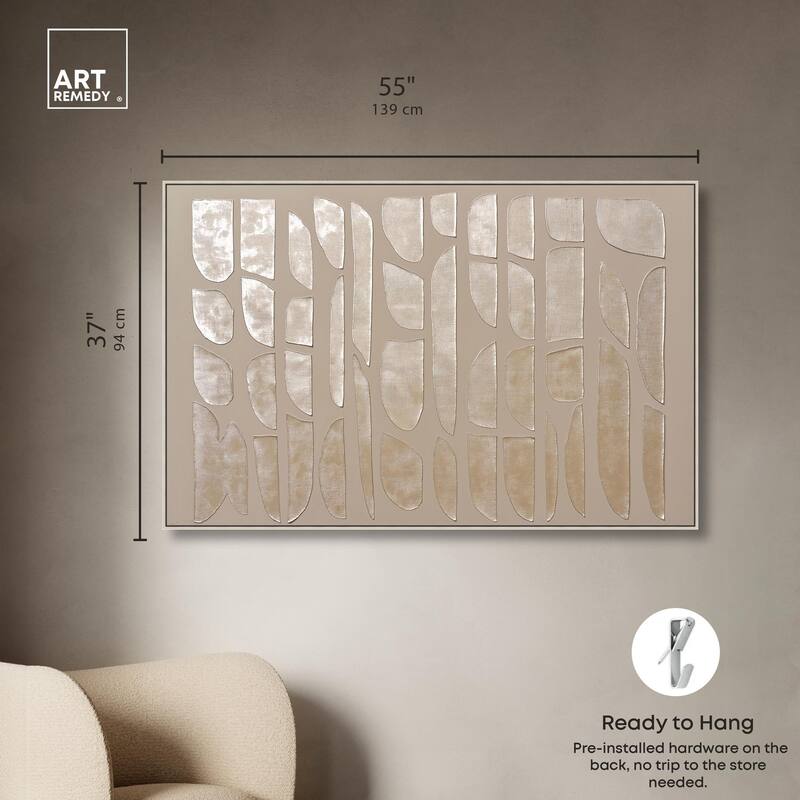 Textured Tiles Canvas by Art Remedy