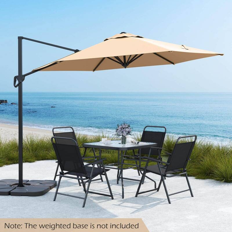 Costway 9 FT Cantilever Patio Umbrella Offset Hanging Umbrella with