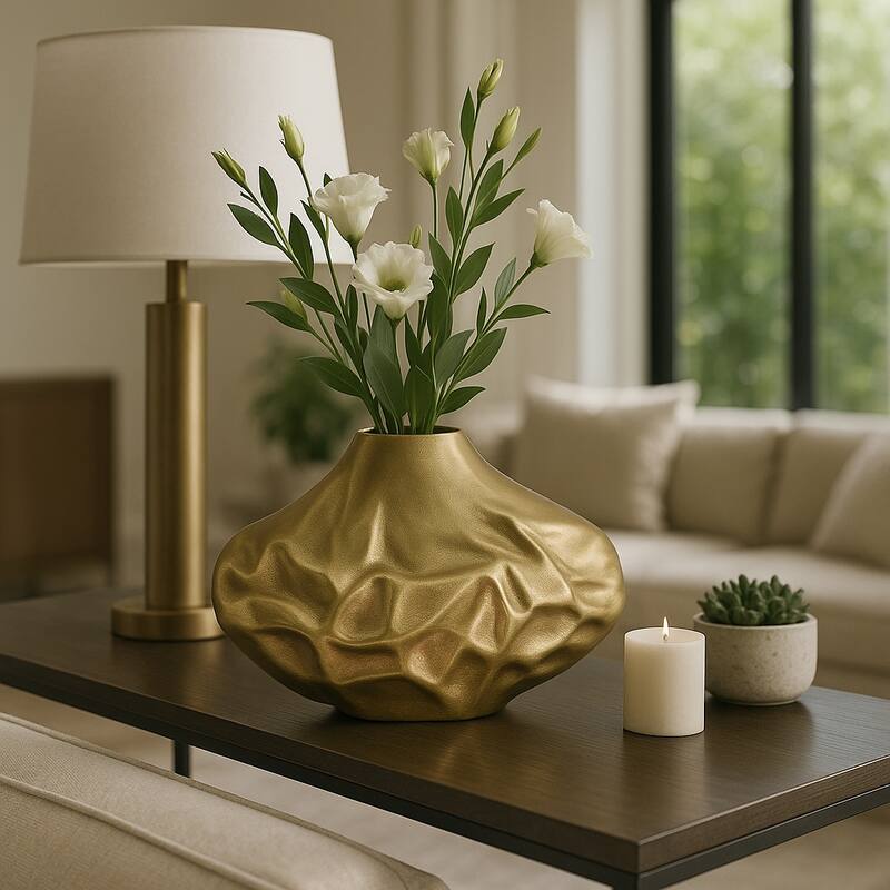 Metal Cartwright Hammered Textured Vase - Bronze/ Copper