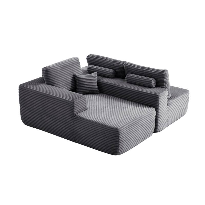 105" Cloud Sectional Couch with L-Shape Chaise,Modern Modular Sofa with Deep Seat, Upholstered Couches