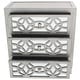 preview thumbnail 5 of 28, Silver Orchid Fonda Glam Mirrored Cutout 3-drawer Chest