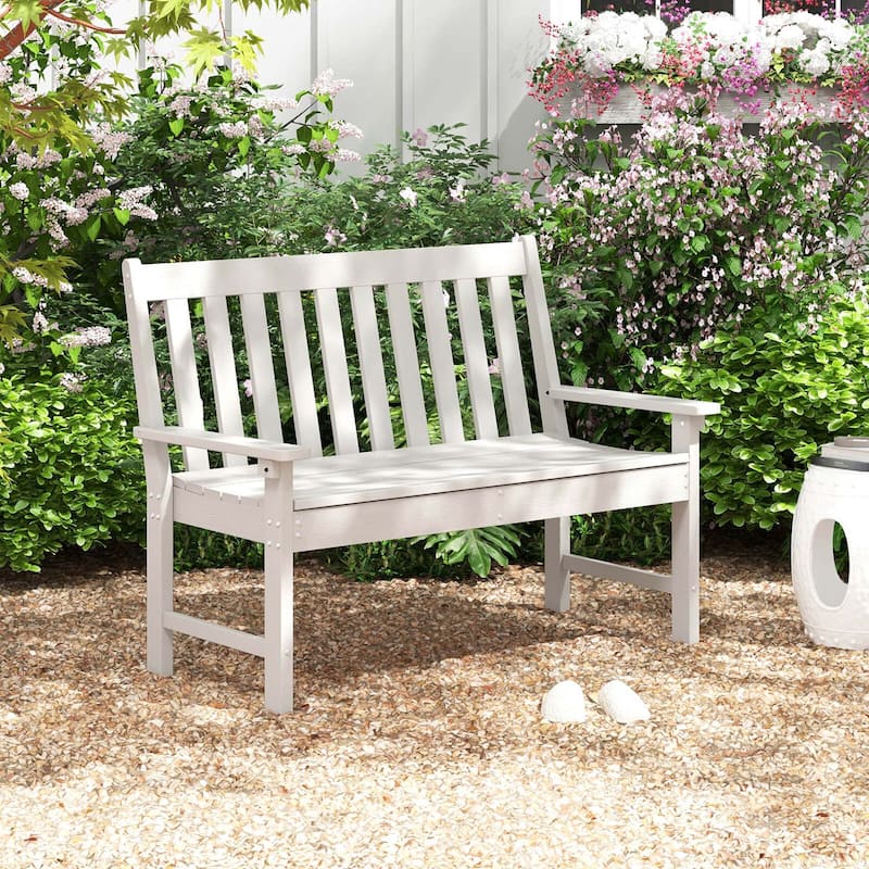 Costway Garden Bench All-Weather HDPE 2-Person Outdoor Bench for Front - See Details
