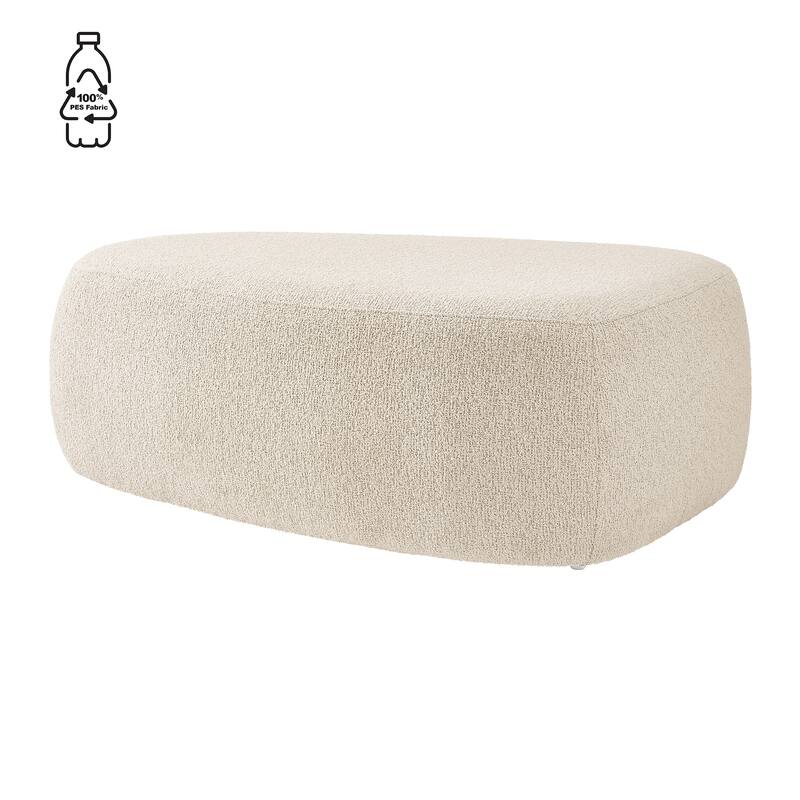 NPD Furniture Carlese Boucle Big/Small Ottoman - Big - Palladian Beige