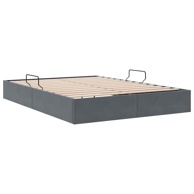 vidaXL Storage Bed with Mattress in Velvet