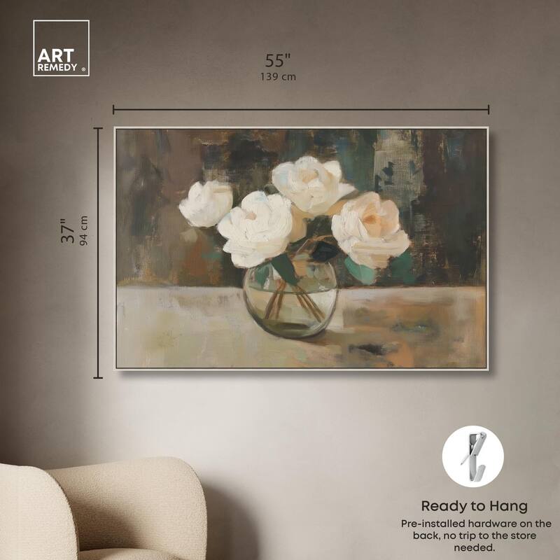 Creamy Cascade Cluster I Canvas by Art Remedy