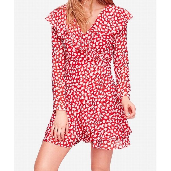 free people red wrap dress
