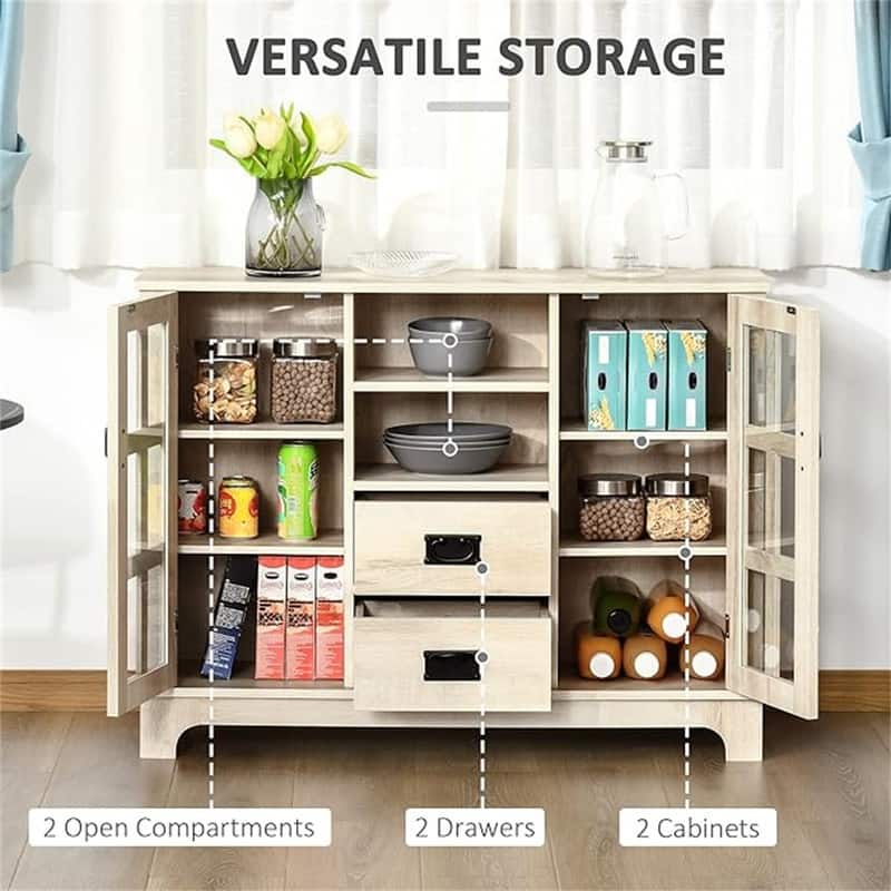 Sideboard Buffet Cabinet - 11.75"D x 42.25"W x 32"H