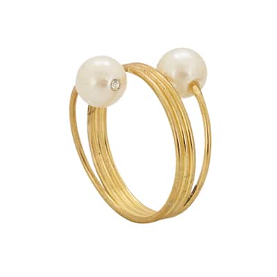 Napkin Rings With Double Pearl Design (Set of 4)