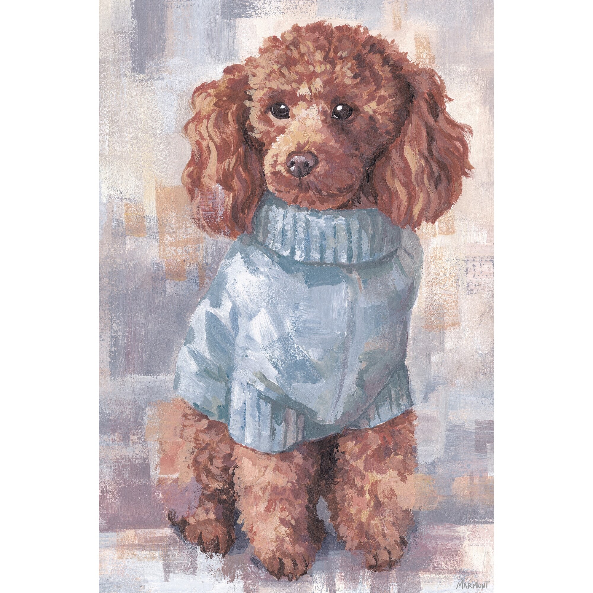 Toy Poodle Painting Print on Wrapped Canvas 16 x 24