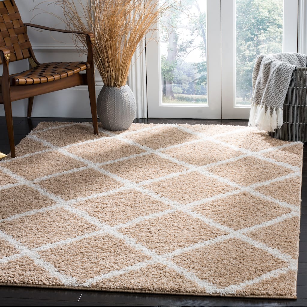 SAFAVIEH, New Margarete Shag Trellis 1.2-inch Thick Rug