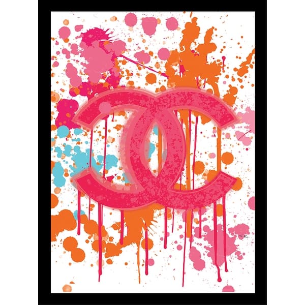 Runway Avenue Fashion and Glam Wall Art Canvas Prints 'Number 5 Rose II '  Perfumes - Pink, Pink 