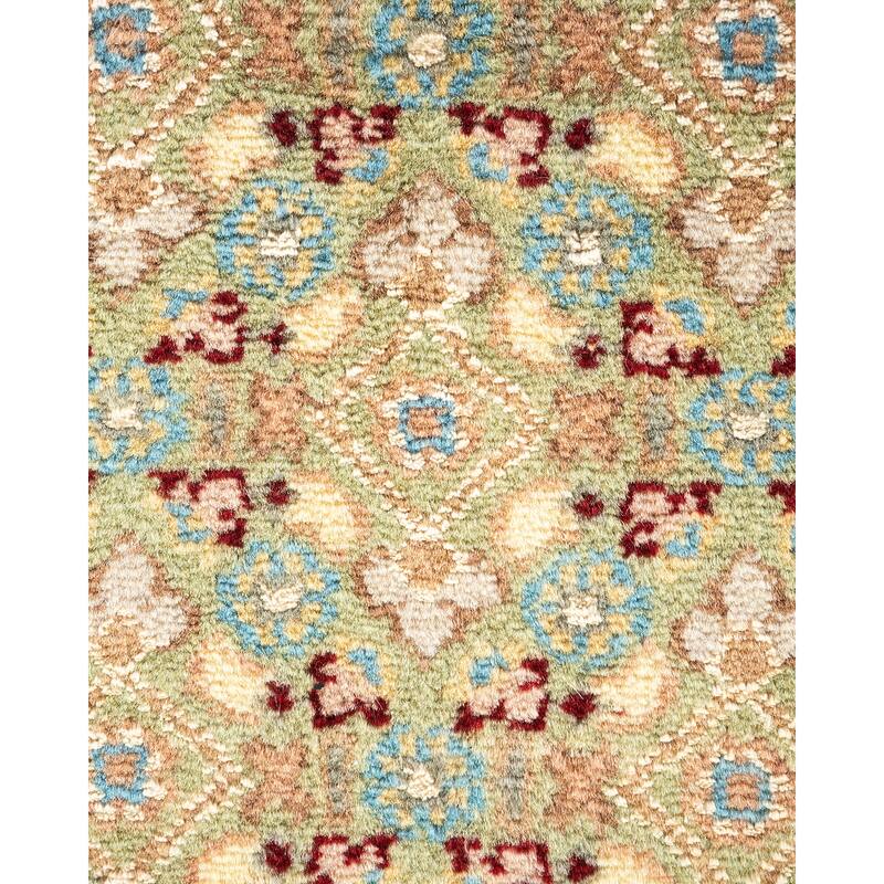 Overton Hand Knotted Wool Traditional Oriental Black Area Rug - 6' x 9'