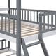 preview thumbnail 22 of 21, Playhouse-inspired Style Wood Bunk Bed with Build-in Roof, Window, Ladder, Quality Structure