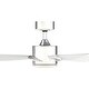 preview thumbnail 5 of 12, Fanimation SculptAire 52 inch Indoor/Outdoor Ceiling Fan with LED Light Kit and Remote - Chrome with Clear Blades