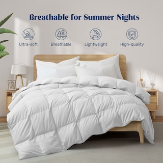 All Season to Heavyweight Premium White Goose Down Comforter Duvet Insert