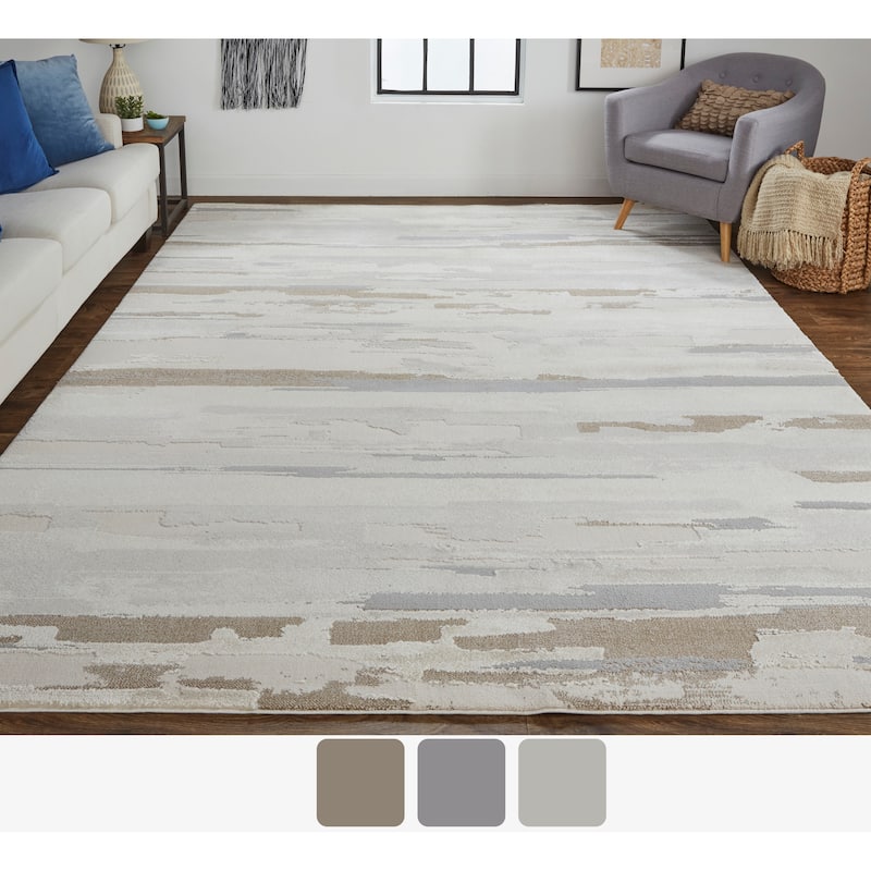 Grand Bazaar Kayden Machine Made Abstract Modern Area Rug
