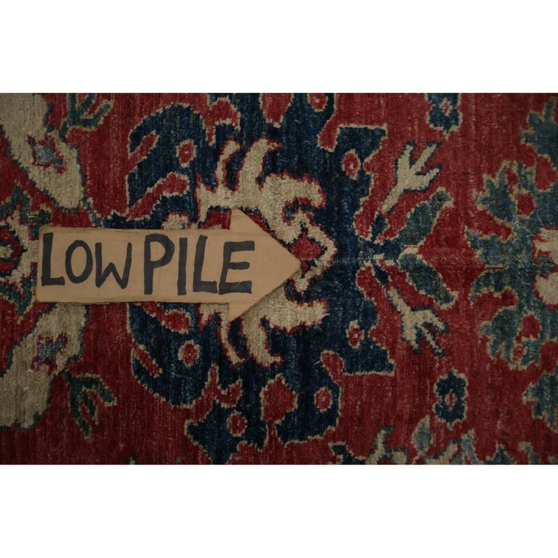 Hand Knotted Oriental 100% Wool Carpet Traditional Floral Red Kazak Area Rug - 10' 11'' X 7' 6''