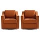 preview thumbnail 22 of 101, Modern Swivel Upholstered Armchair Accent chair Set of 2