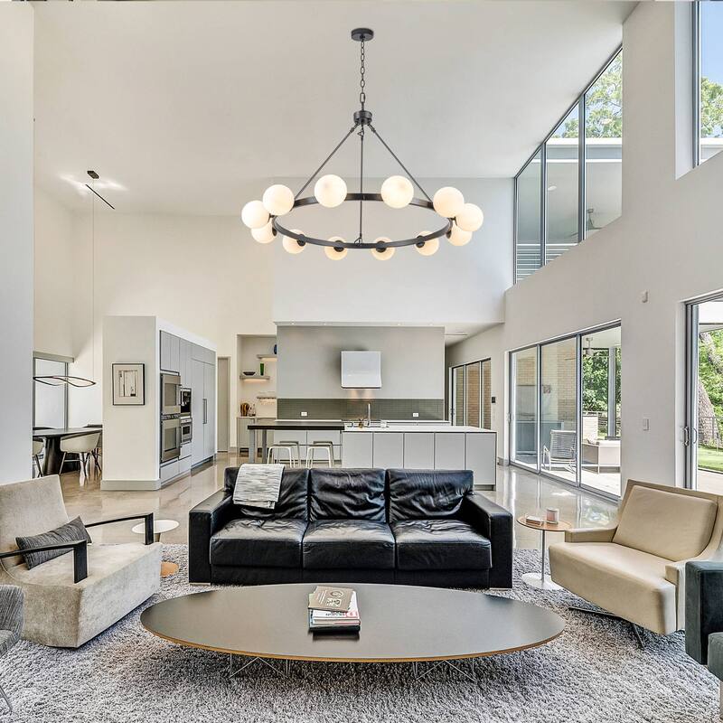 12-Light Wagon Wheel Chandelier Sputnik Chandelier Bubble Chandelier