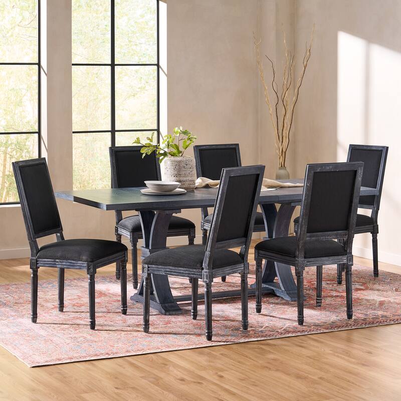 Regina Wood Dining Set by Christopher Knight Home - Black/ Gray