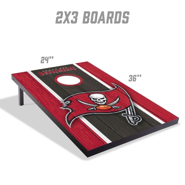 Tampa Bay Buccaneers NFL Compact 2x3 Tailgate Cornhole Board Set