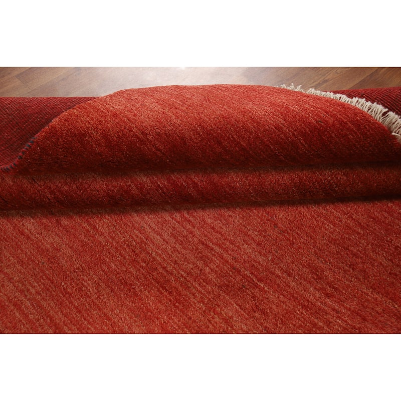 Tribal Gabbeh Persian Rug Handmade Wool Carpet - 5'8"x 7'4"