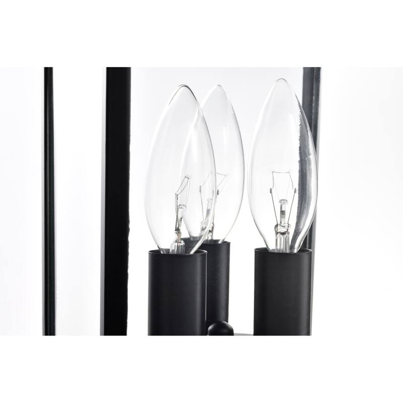 Jamesport Outdoor Post Light Pole Lantern 3 Lights Matte Black Finish Clear Glass
