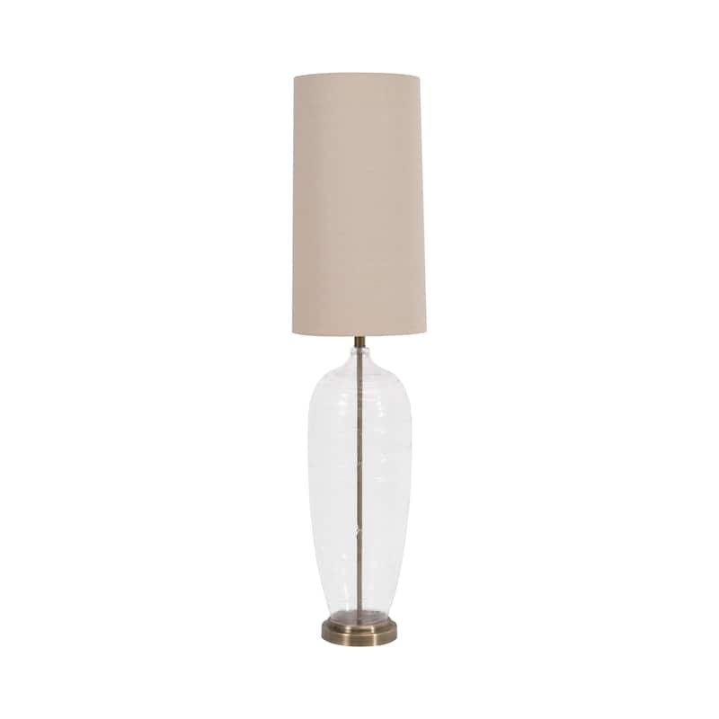Sagebrook Home Modern Neutral Glass Bottle Table Lamp - 11" x 11" x 50"