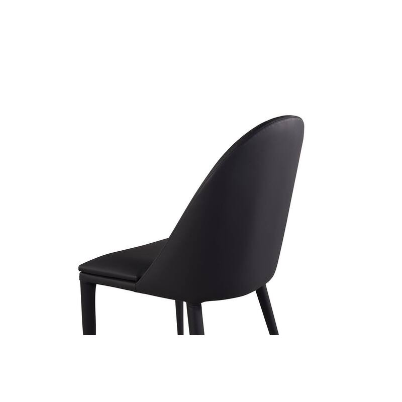 Black Finish Upholstered Modern Furniture Side Chairs Set