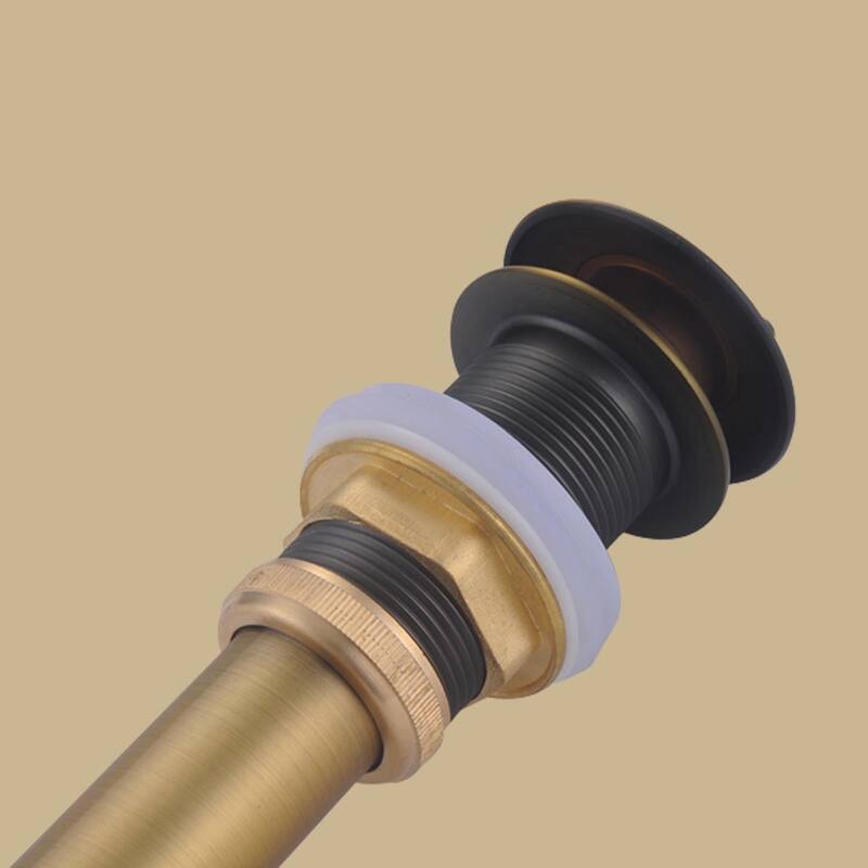 Bathroom Sink Drain Antique Brass Pop Up Drain with Decorative Carving