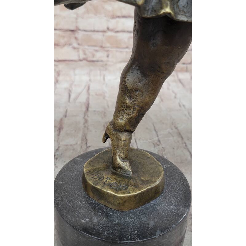 Full Figure Ballerina Ballet Dancer Arabesque Pirouette Bronze Sculpture Statue Original Art