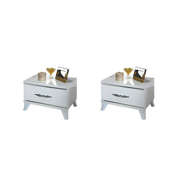 Shop Modern Bedroom Wood Nightstands Set Of 2 Overstock 31723655