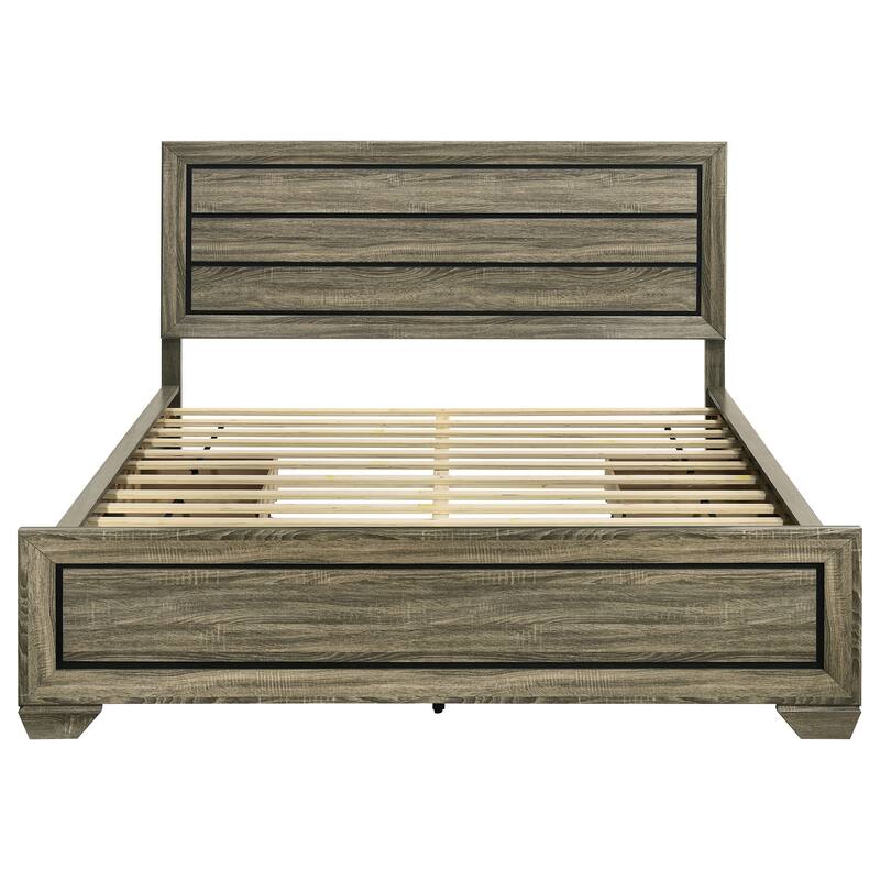Kauffman Transitional Wood Storage Panel Bed