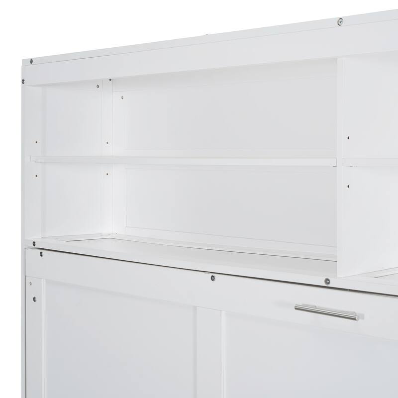 Queen Size Murphy Bed Wall Bed with Sofa by Harper&Bright Designs