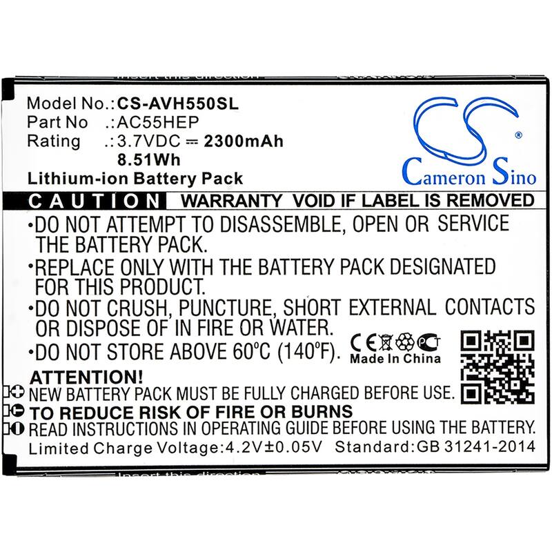 Battery for Archos A55 Helium + AC55HEP BSF20 CS-AVH550SL - Black