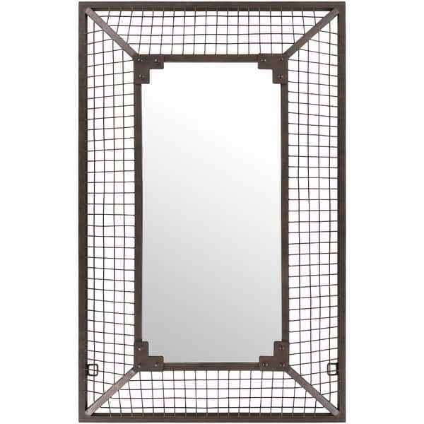 slide 1 of 4, Jaxson Weathered Wire Wall Mirror - 30" x 47.5"
