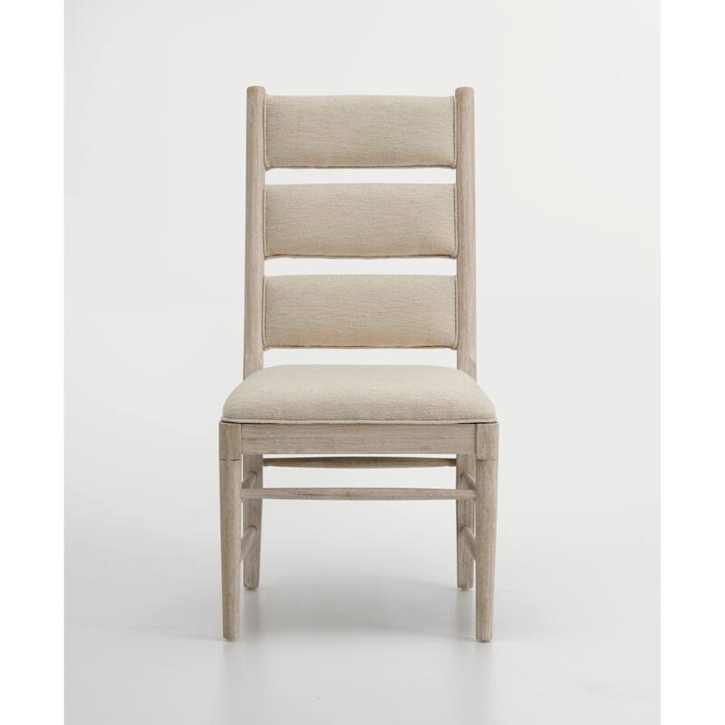 Magnussen Home Herringbone Ridge Clara Natural Upholstered Dining Side Chair Two Pack - 21''W x 24.25''D x 40.5''H
